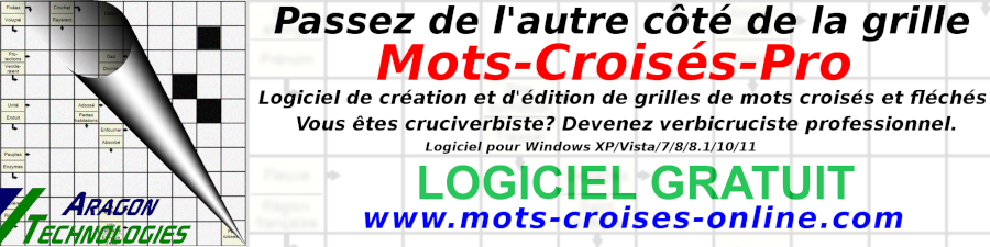 Passez de l'autre coté de la grille avec Mots Croisés Pro générateur de grilles de mots fléchés ou croisés
