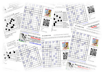 Des grilles de mots croisés, fléchés 
ou sudoku gratuites à imprimer. Format pdf.